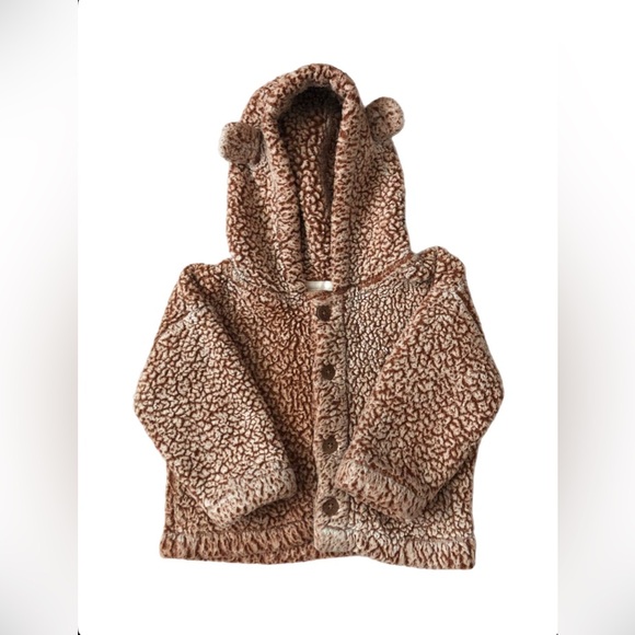 2/15$•Fuzzy button up jacket with animal ears • Baby clothing • 12-18 months old - Picture 1 of 5